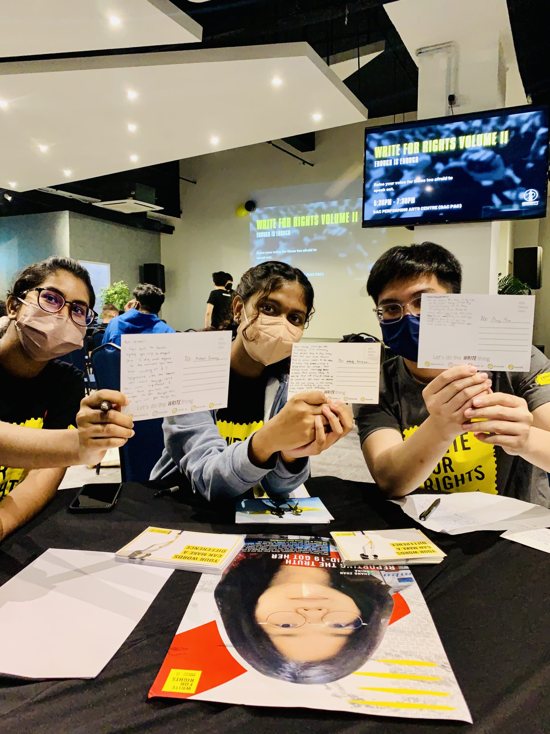 Amnesty BAC Hosts Write for Rights: When Hope is What One Needs