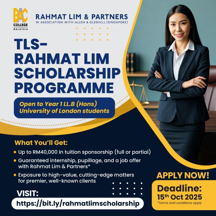 Your First Step into a World-Class Legal Career with the TLS–Rahmat Lim Scholarship Programme