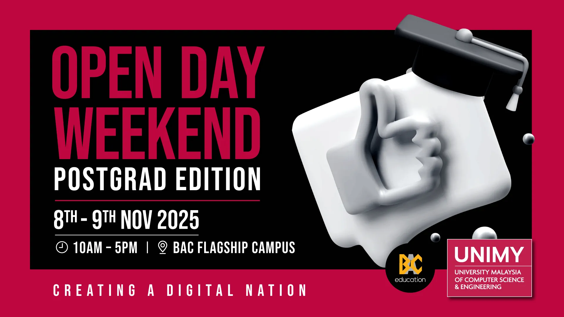 UNIMY Open Day Weekend - Postgrad Edition