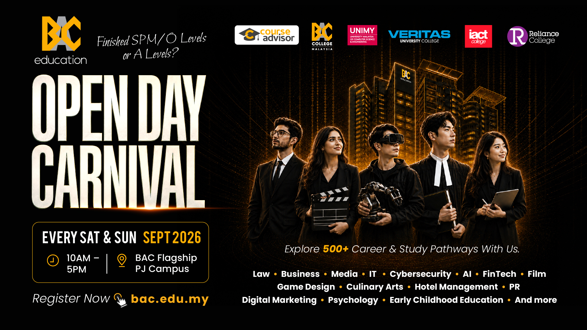 Open Day Carnival - Every Saturday and Sunday September 2026